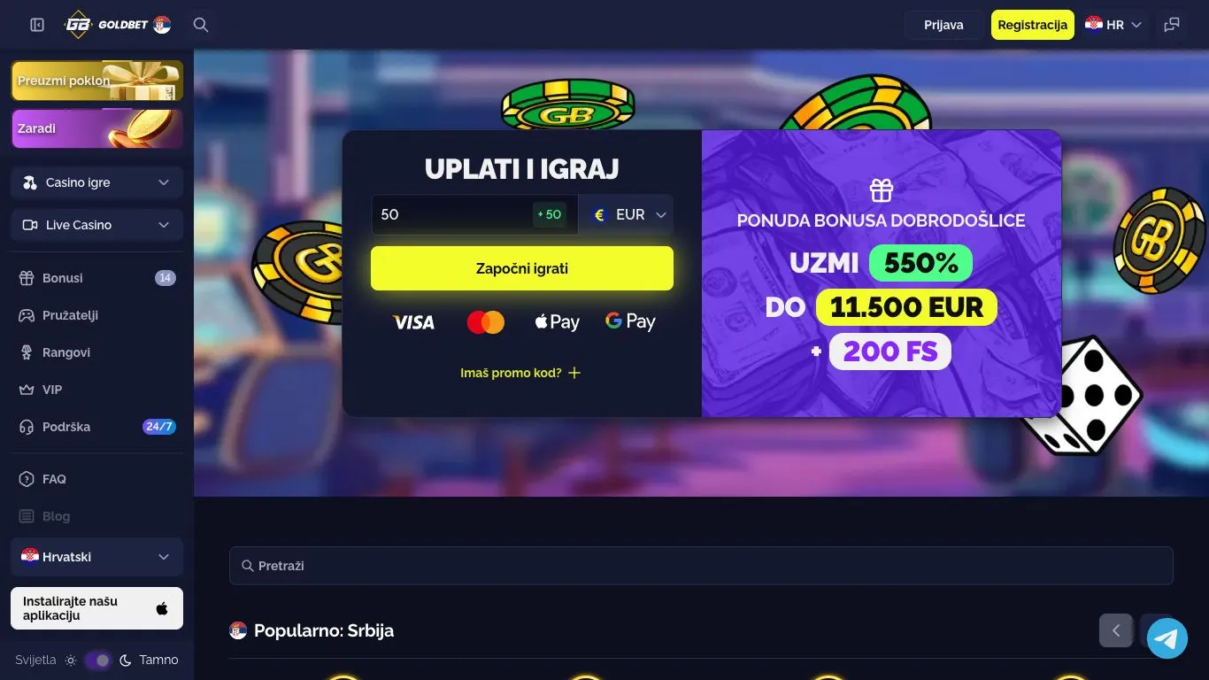 Goldbet Casino Startseite