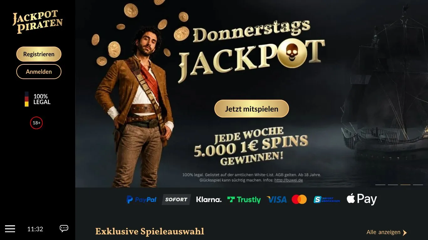 JackpotPiraten Online-Spielothek Startseite
