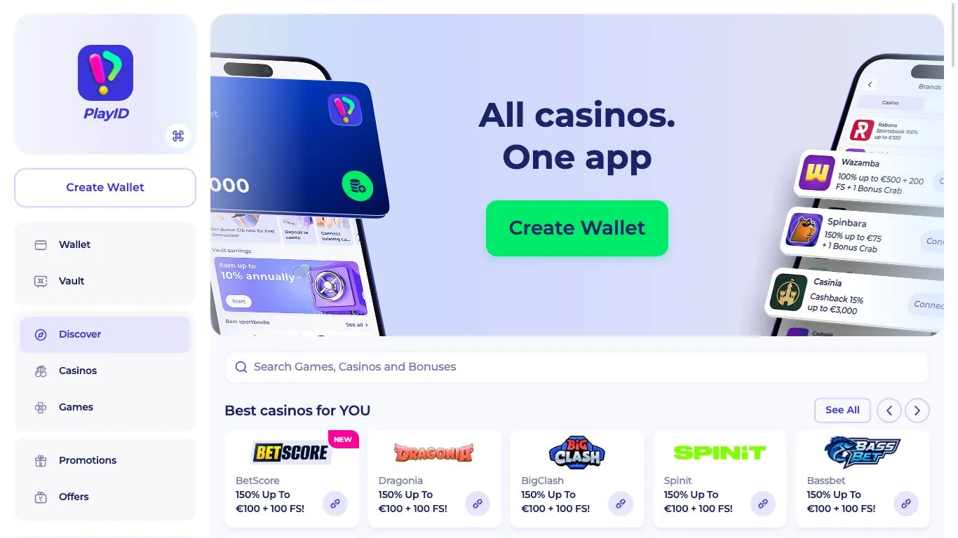Screenshot der Website von PlayID