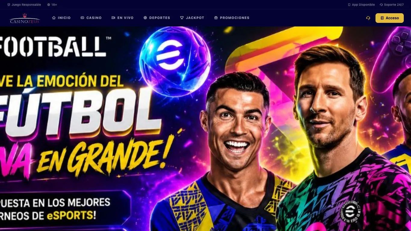 Screenshot der Website von Zeus Casino