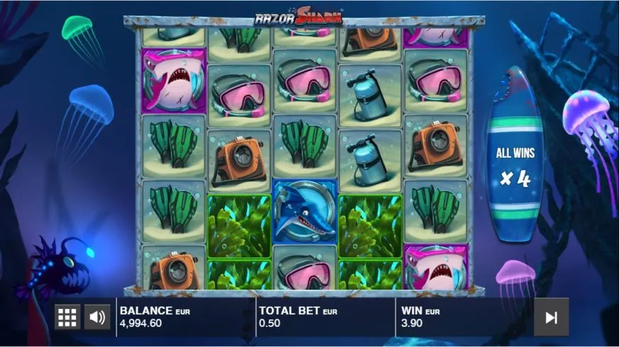 Razor Shark Free Games mit wachsendem Multiplikator
